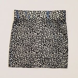 Forever 21 Metallic Leopard Print Bodycon Skirt
